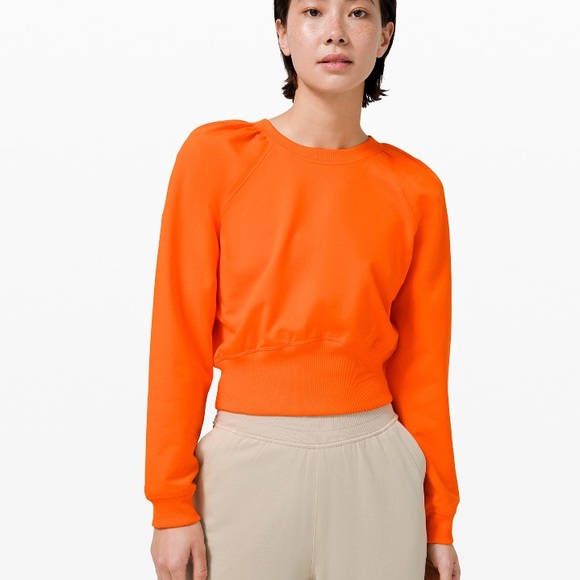 lululemon athletica | Tops | Lululemon La Puff Sleeve Crop Sweatshirt Sz  Nwt | Poshmark